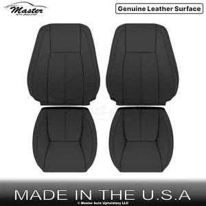 Fundas de asiento delanteras de ébano de repuesto de cuero genuino para Land Rover LR4 2010-2016 - Imagen 1 de 14