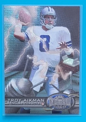 1997 Skybox Metal Universe #11 Troy Aikman Dallas Cowboys Football Card  - Image 1 of 2