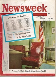 Newsweek 1960 Nov 14        MIGHTIEST SEAT IN THE WORLD - Picture 1 of 1