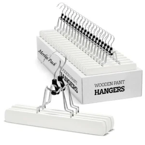 150x Peluquería Madera Colgador Extensión de Cabello Antideslizante Falda de Vestir Pantalones Colgantes - Imagen 1 de 9