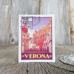 Pegatina sello postal Verona Italia impermeable recuerdo de viaje - Imagen 1 de 7