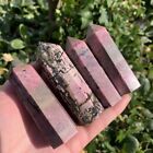 70mm+ Natural rhodonite Obelisk Quartz Wand Point Tower Gifts Energy Heal