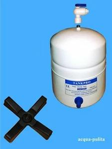 Serbatoio Tanica Metallo Accumulo Acqua 2 GPD Bianco Depuratore Osmosi Inversa - Foto 1 di 1