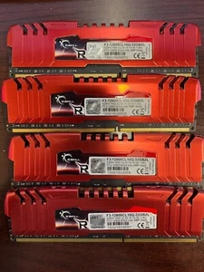 G.Skill Ripjaws Z 32GB (4x8GB) DDR3-1600 (F3-12800CL10Q2-32GBZL) Desktop RAM - Afbeelding 1 van 1