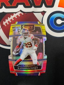 2021 Select Concourse Red & Yellow Prizm Die-Cut Kadarius Toney #52 RC Chiefs 🔥 - Picture 1 of 2