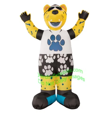 7' Air Blown LED Inflatable NFL Jacksonville Jaguars Jaxson de Ville Mascot Cover