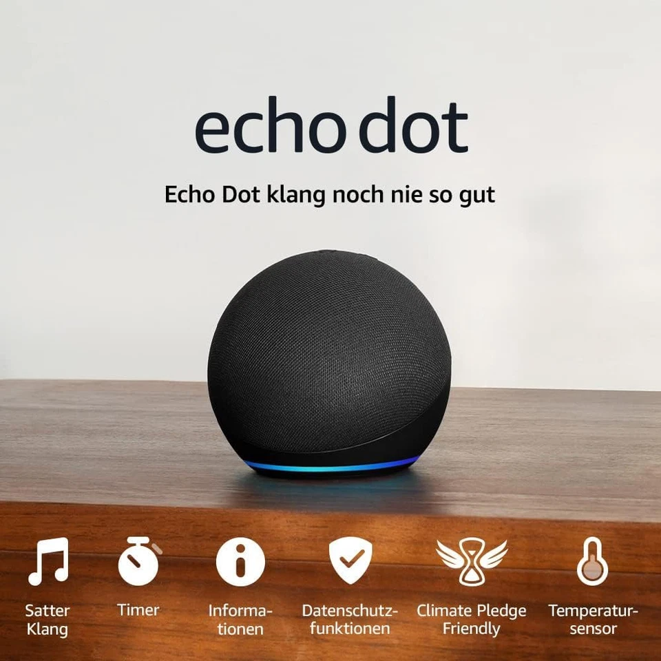 Echo Dot 5. Gen.| Amazon WLAN Bluetooth-Lautsprecher Schwarz Anthrazit Neu&OVP