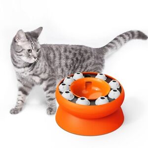 Jouet puzzle pour chat enrichissement animal de compagnie mangeoire lente distributeur pour nourriture et traitement États-Unis