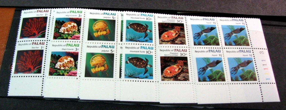 Bloque de placas Palau Scott# 9,10,11,12,16,19 vida marina 1983-84 MNH L743 Foto 1 de 1