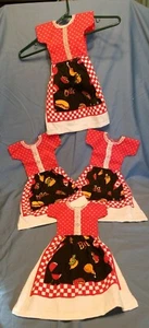Lot Of 4 New Handmade Hang Over Door Dress Towels - BBQ & Food - Picture 1 of 6