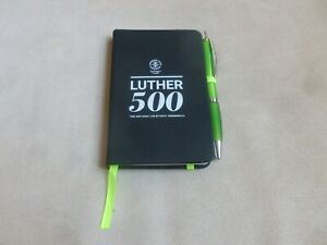 Funky Luther 500 matte black pocket lined paper notebook neon pen marker elastic