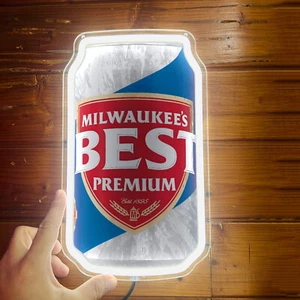 Milwaukee's Best Premium Can Club Canteen Shop Neon Sign Wall Decor 12"x7" H4 - Picture 1 of 4