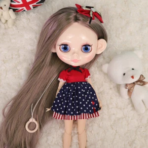 Muñeca desnuda Takara 12" Neo Blythe marrón cabello brillante maquillaje facial articulaciones cuerpo orejas grandes - Imagen 1 de 4