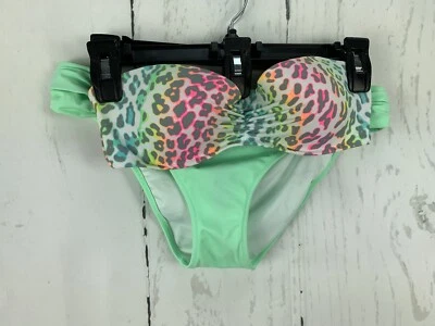 Victoria's Secret Neon Multicolor S Bikini Top Sz S & Green sz(?) Bikini bottom  - Image 1 of 4