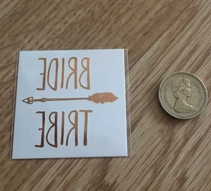 Bride Tribe Temporary Gold Tattoos Hen Bachelorette Party X5 UK - Picture 1 of 5