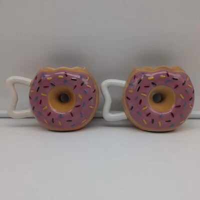 Donut Shaped Coffee Mug Cup Donuts Frosted Sprinkles Big Mouth Inc. - Image 1 of 4