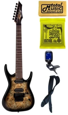 Dean 7 String Exile Select Floyd Fluence Natural Black Burst, EXILE SEL 7 F FL N Foto 1 de 4