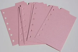 9 schimmernde hellrosa Filofax TASCHENFORMAT-Teiler Monatsmotiv oberer Reiter - Bild 1 von 3