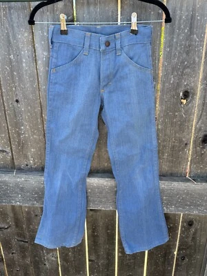 Pantalones de mezclilla de colección años 70 80 Sears pana Perma Prest niños 10 bootcut reales 23x24 Foto 1 de 3