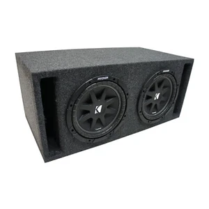 Universal Car Stereo Slotted S Port Dual 10" Kicker Comp C10 Sub Box - 2 Ohm - Picture 1 of 5
