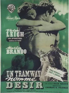 "UN TRAMWAY NOMME DESIR (A STEETCAR NAMES DESIRE)" Affiche KAZAN, Marlon BRANDO  - Imagen 1 de 1