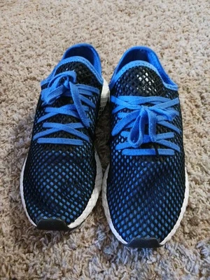 Adidas Deerupt Runner Men’s Size 10 Blue Black Casual Shoes B41764 - Image 1 of 4
