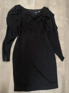 Marchesa Black Silk Cocktail Dress 6 - Picture 1 of 6