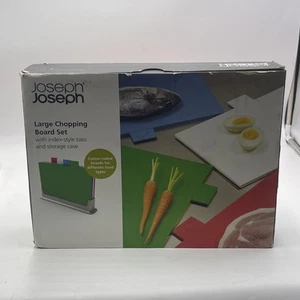 Joseph Joseph large chopping board set index style tabs storage case - Picture 1 of 9