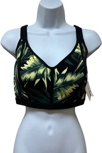 Victoria's Secret Max Support Tropical Palm Print Sports Bra 360 Support 40D NEW - Picture 1 of 7