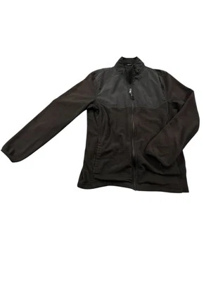 Athletic Works Jacket Men’s Size Medium Black Full Zip Windbreaker Fleece EUC - Image 1 of 4