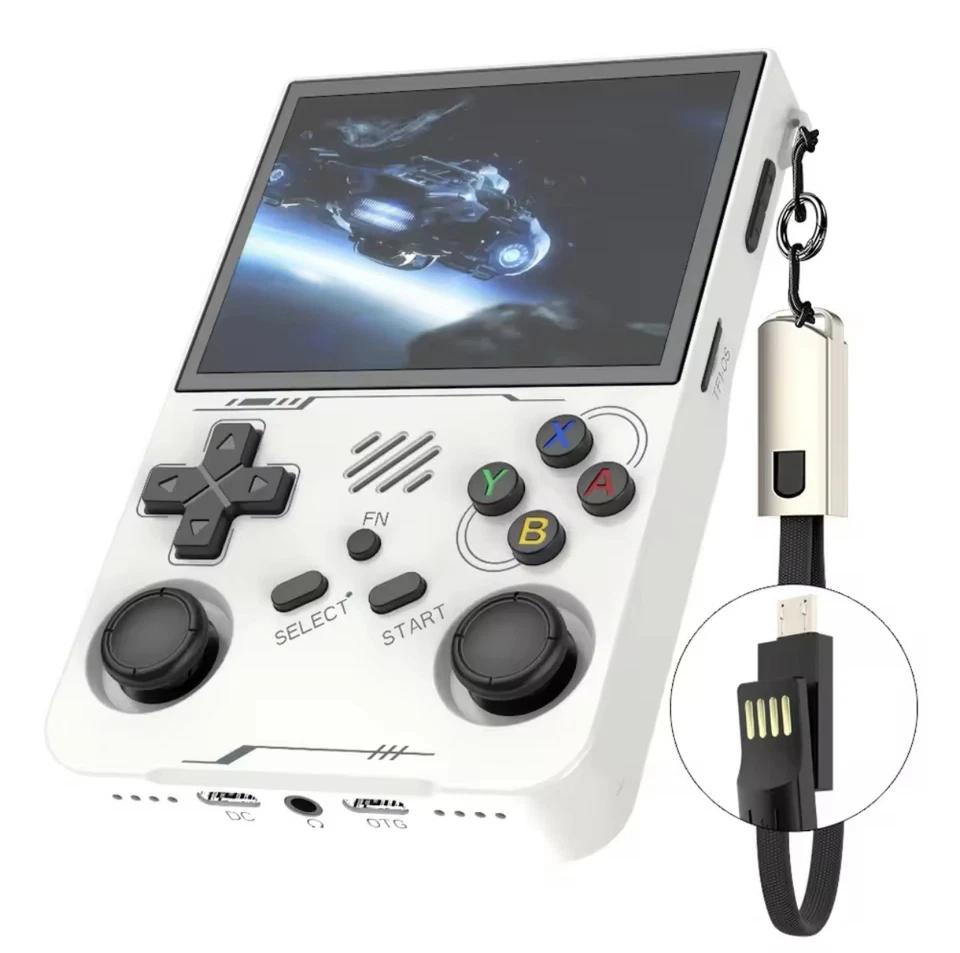 R36XX Retro Handheld Games Console 128gb Built-in WiFi Upgraded Version WHITE