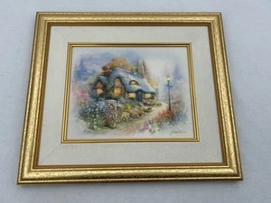 Vintage "Cottage on the Lane" Andres Orpinas Framed/Signed Print 15.5” X 13.5” - Picture 1 of 13