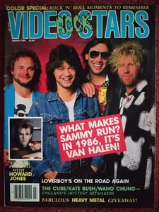VIDEO ROCK STARS Music Magazine 1986 VAN HALEN Cover DAVID LEE ROTH Metal RUSH - Picture 1 of 9