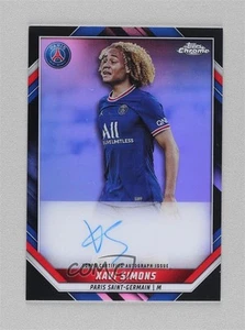 2021-22 Topps Chrome Paris Saint-Germain Black Refractor /20 Xavi Simons Auto - Picture 1 of 3