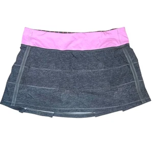 Falda deportiva Lululemon Pace Rival II gris y rosa talla 8 - Imagen 1 de 8