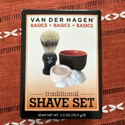 Van Der Hagen Basic Shave Set includes Deluxe Soap + Bowl and Boar Brush - Image 1 of 4