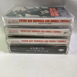 Stevie Ray Vaughan - Cassette Tape Lot - 4 Tapes - Texas Flood, In Step, Tribute - Picture 1 of 3