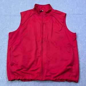Polo Golf Ralph Lauren Vest Mens L Red Sleeveless Full Zip Windbreaker Jacket* - Picture 1 of 13