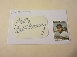 Bob Montgomery Autographed Signed 3X5 Index Card MLB Baseball Boston Red Sox - Picture 1 of 2