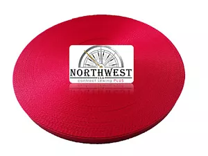 3/4 Inch Heavy Nylon Webbing 10 Yards Red Great for Small Pet Collars & leash - Picture 1 of 3