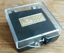 Omega Official Olympic Pin Badge & Case 100% Rare Genuine