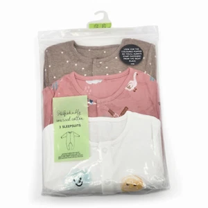 M&S Collection 3pk Pure Cotton Sleepsuits - Picture 1 of 14