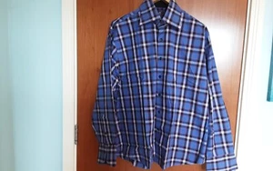 Mens Hawes & Curtis Hurst Shirt Single Cuffs Slim Fit Cotton Check size XXL VGC - Picture 1 of 17