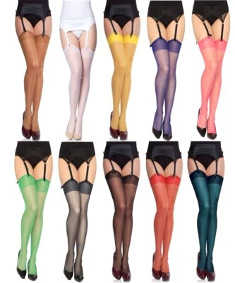 Merry Style Damen transparent Strapsstrümpfe 15 DEN Strapsstrümpfe XS-XXL - Bild 1 von 2