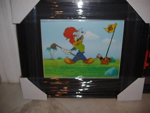 Woody Woodpecker - "Hole in One" - gerahmte Walter Lantz Serigrafie Cel 1991  - Bild 1 von 4