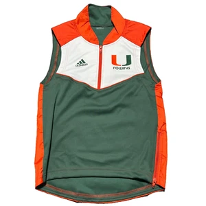 Miami Hurricanes Rowing Team Issue Adidas 1/4 Zip Jacket Vest Womens Small USA - Picture 1 of 9