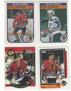  1990-91 Pro Set #52 Steve Konroyd Signed Hockey Card Chicago Black Hawks 