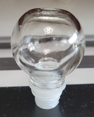 TAPÓN DE CRISTAL HUECO REDONDO SILICONA BLANCA 3 PULGADAS DE ALTO Foto 1 de 4