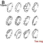 Ladies Toe Ring Knuckle Rings Set Retro Boho Foot Ring Jewelry Set Women New