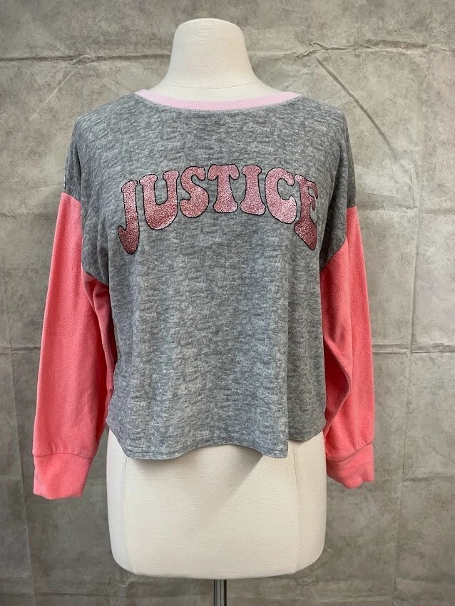 Camisa para dormir Justice Girls manga larga gris jaspeado talla L (12/14) Foto 1 de 4